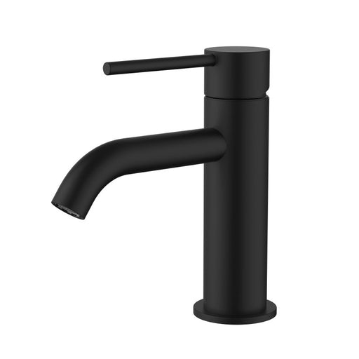 Star Mini Basin Mixer Curved Spout - Matte Black