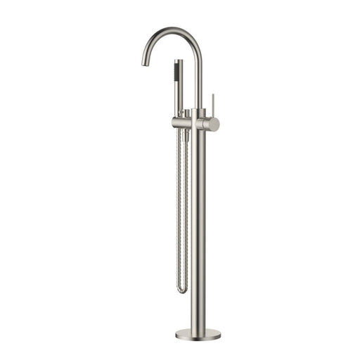 Star Mini Freestanding Bath Mixer  With Hand Shower - Brushed Nickel