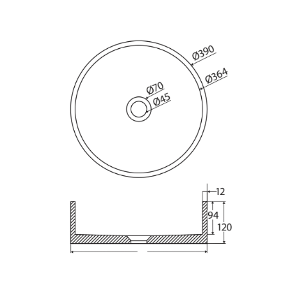 Jada Round Concrete Above Counter Basin - Warm Grey