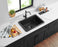 Camden Fireclay Sink Matte Black 677mm