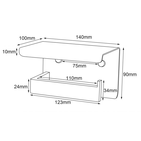 IVANO Series Chrome Toilet Paper Holder