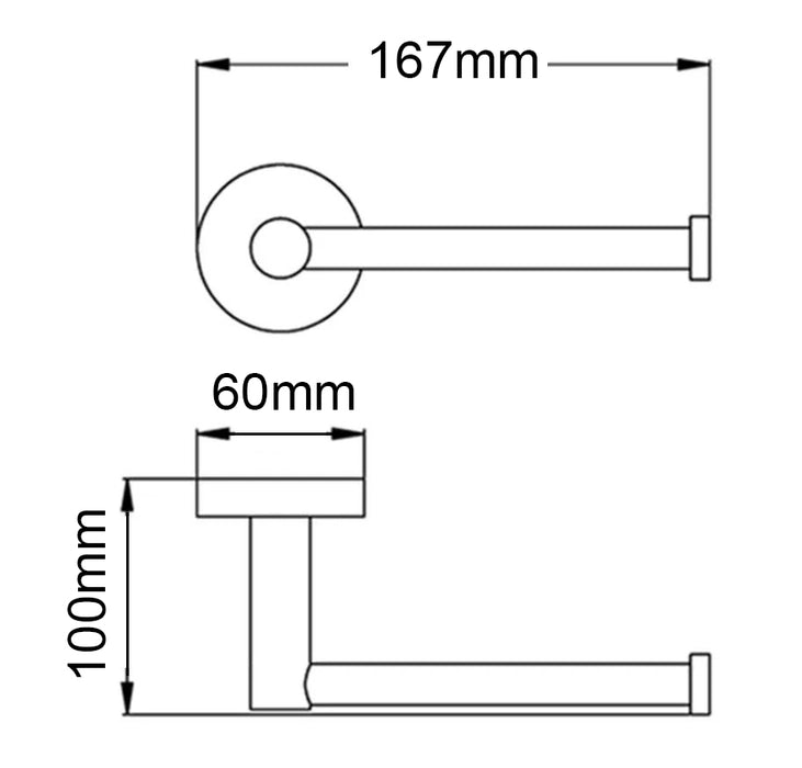 LUCID PIN Gun Metal Toilet Paper Holder