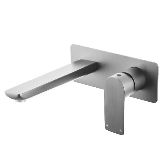 VOG Series Brushed Nickel Bathtub/Basin Wall Mixer With Spout