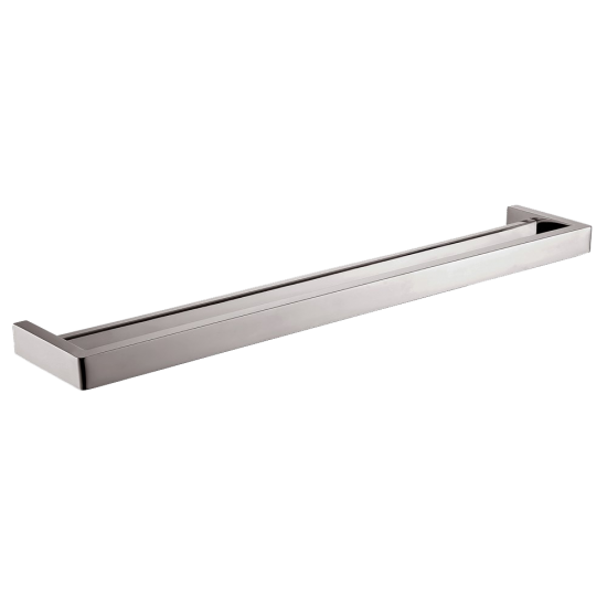 IVANO Series Square Brushed Nickel Double Towel Rail 800mm