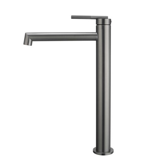 CADDENCE Series Brushed Gun Metal Grey Tall Basin Mixer