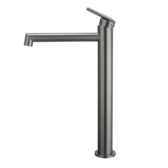 CADDENCE Series Brushed Gun Metal Grey Tall Basin Mixer