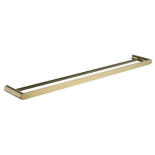 RUSHY Series Brushed Brass Double Towel Rail 800mm