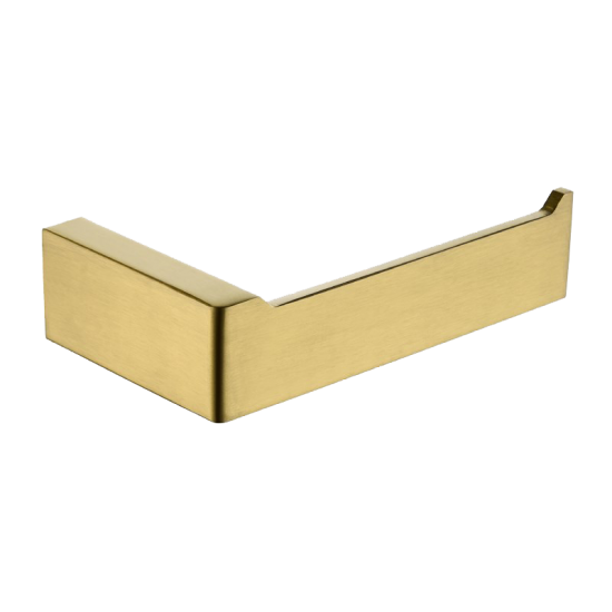 IVANO Series Square Brushed Brass Toilet Paper Holder