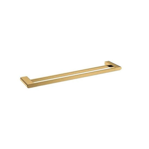 AU Series Brushed Brass Double Towel Rail 600mm