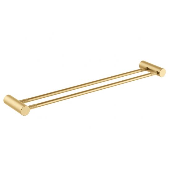 CADDENCE Series Brushed Yellow Gold Double Towel Rail 600mm