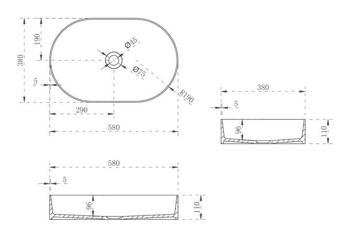 Elegant Pill Above Counter Basin