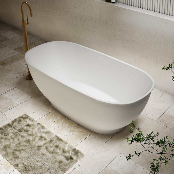 Hampton Freestanding Bath Matte White