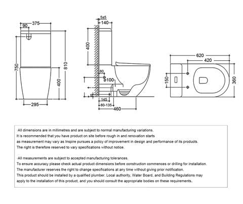 Cosenza Rimless Toilet Suite