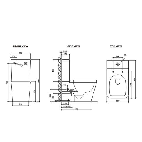 X-Cube Rimless Toilet Suite