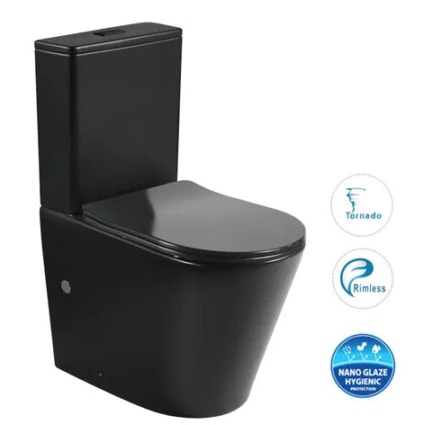 Radiant Toilet Suite Slim Seat - Matte Black