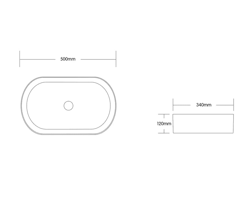 QUAY OVAL 500X340X120 BASINS