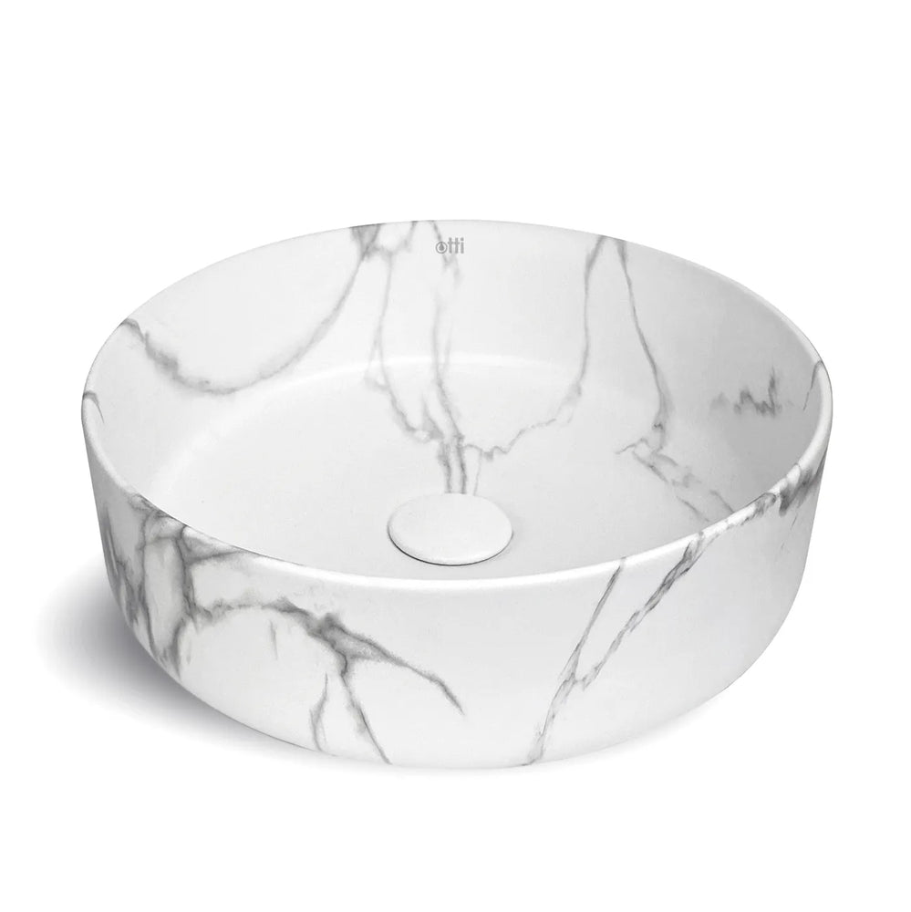 RADIUS ROUND 360X360X115 CARRARA BASIN