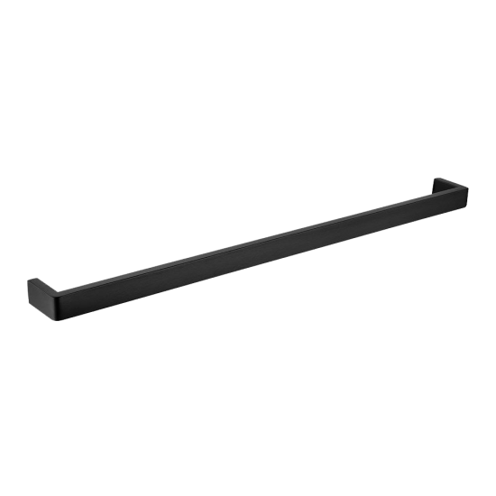 VOG Series Square Black Single Towel Rail 800mm