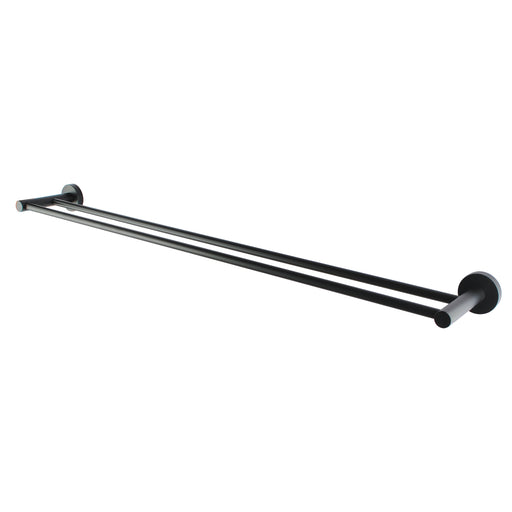 LUCID PIN Round Black Double Towel Rack Rail 800mm