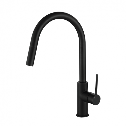 Star Pull Out Kitchen Mixer Matt Black