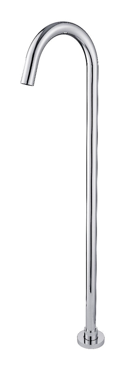 Chrome Round Floor Standing Mixer (Brass)