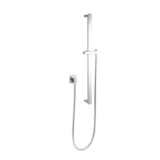 Square Chrome Hand Shower Rail without Handheld Shower(PVC Hose)