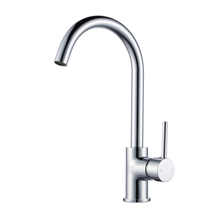 Round Chrome Standard Kitchen Sink Mixer Tap