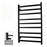 Square Matte Black Electric Heated Towel Rack 9 Bars