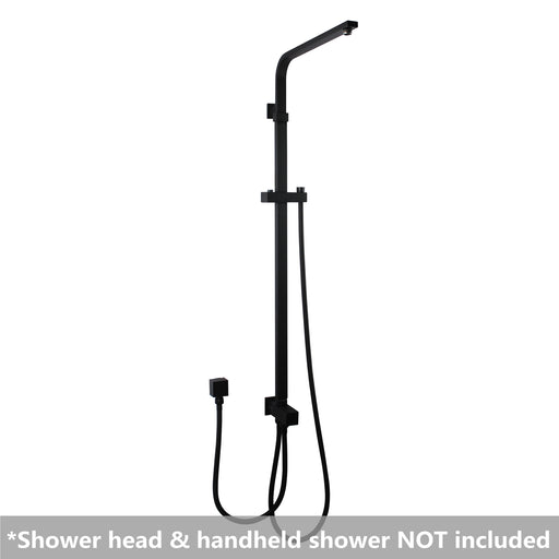 Square Black Shower Station without Shower Head and Handheld Shower