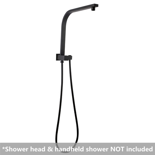 Square Black Shower Station without Shower Head and Handheld Shower