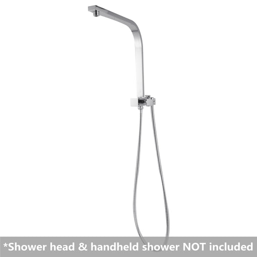 Square Chrome Shower Station without Shower Head and Handheld Shower