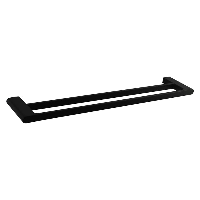 AU Black Double Towel Rail 600mm