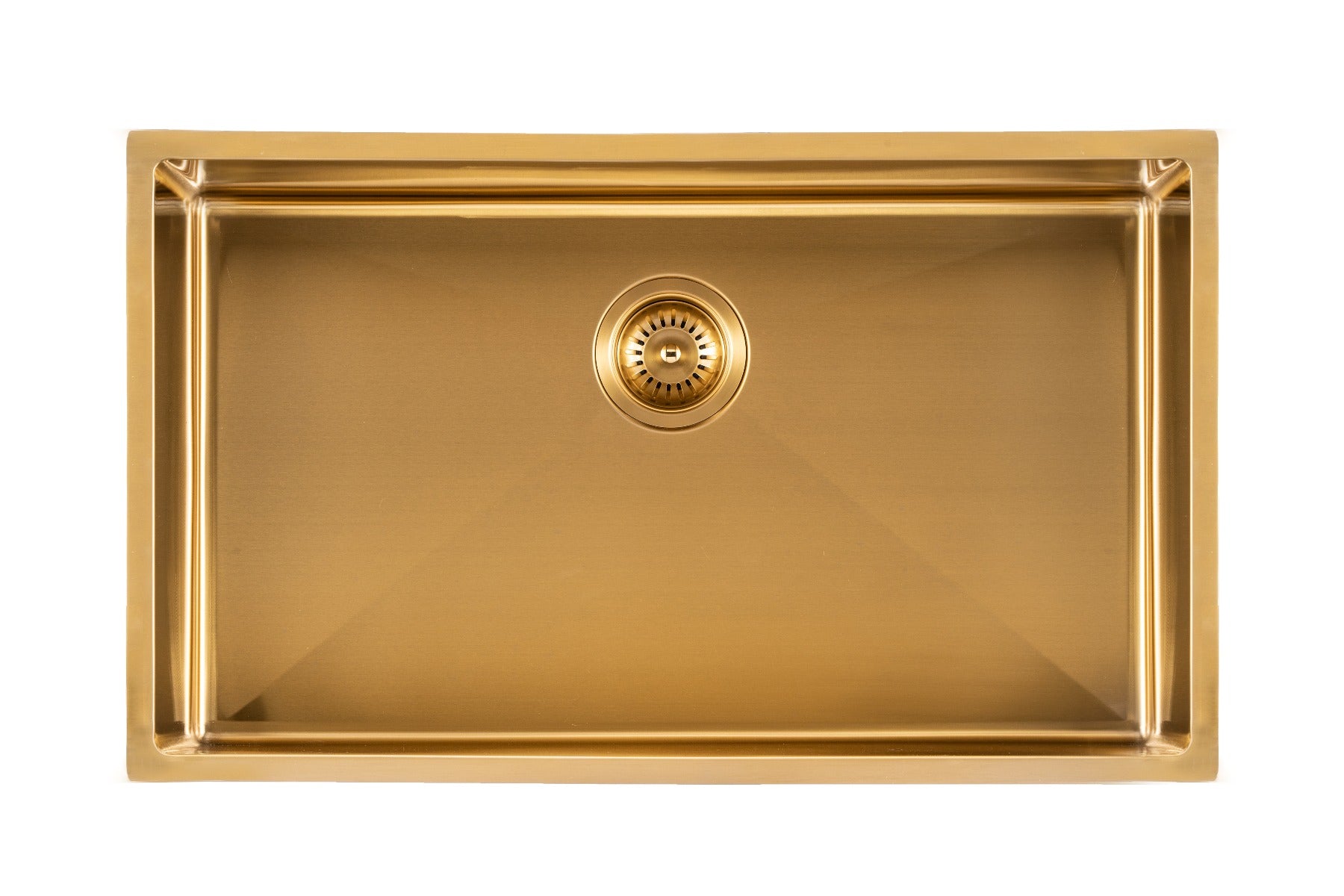 Brushed Gold 762x457x254mm 1.2mm Handmade Single Bowl Top/Undermount Kitchen/Laundry Sink