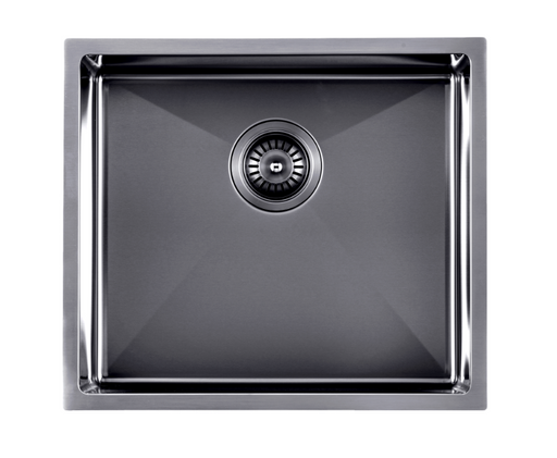 Gun Metal Grey 510x450x230mm 1.2mm Handmade Top/Undermount Single Bowl Kitchen/Laundry Sink