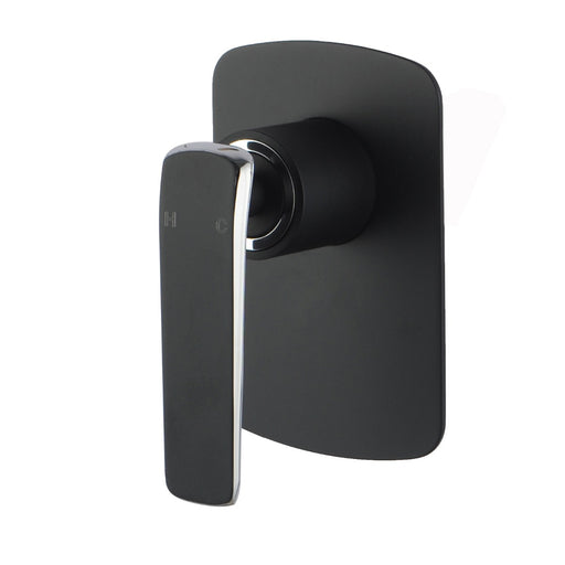 Esperia Matte Black & Chrome Wall Mixer