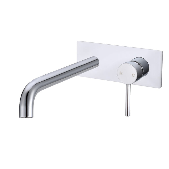 Pentro Chrome Wall Mixer With Round Spout