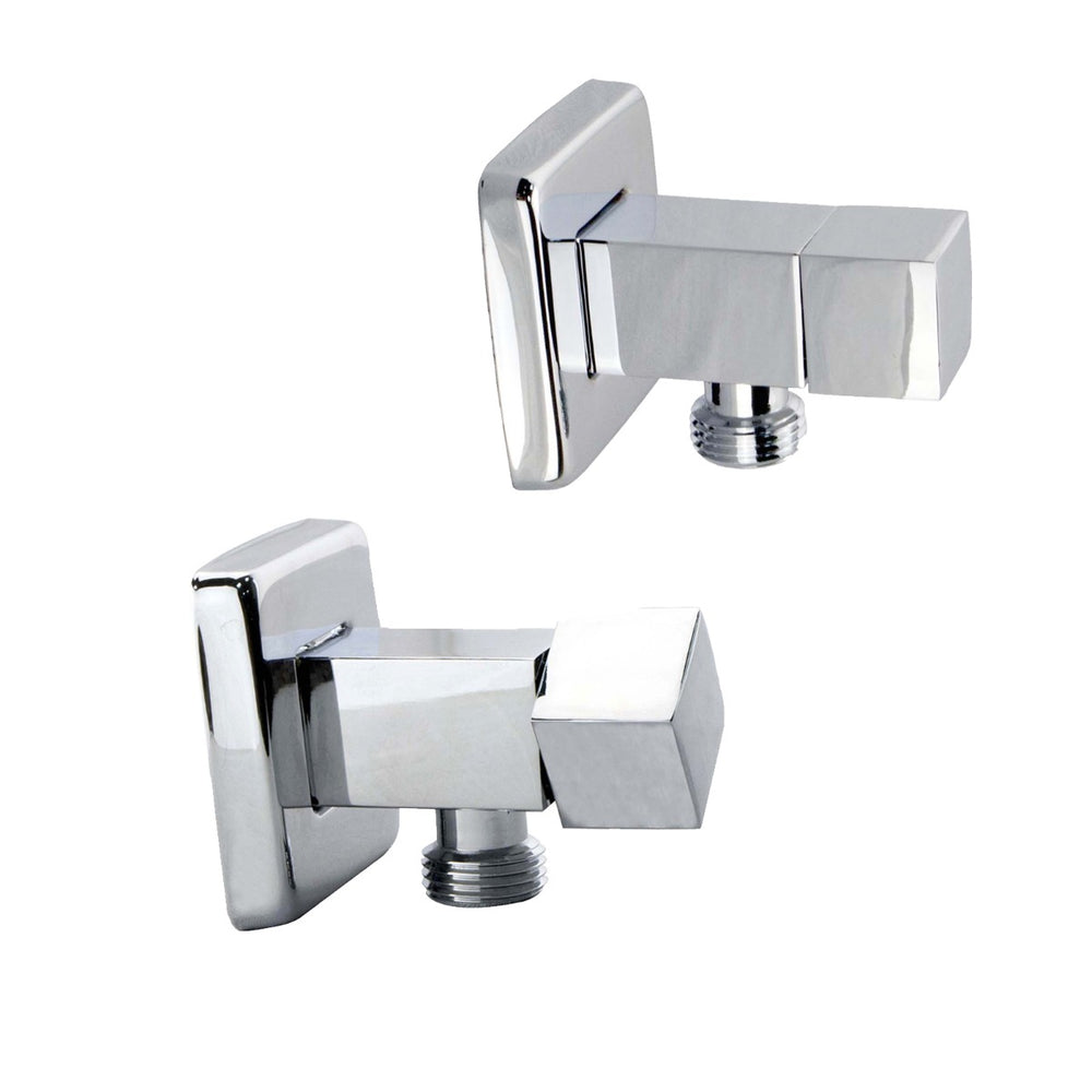 Chrome Square Brass Washing Machine Taps Set — Christopher Alexander